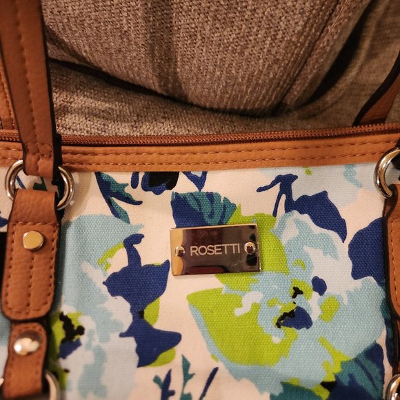 Rosetti Belfast Blue Floral Lizzy Tote Handbag Purse - Picture 4 of 9